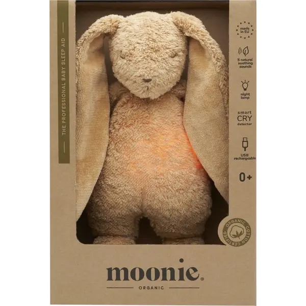 Moonie Moonie The Humming Friend 2.0 Organic Cappuccino играчка за заспиване с мелодия 1 бр.
