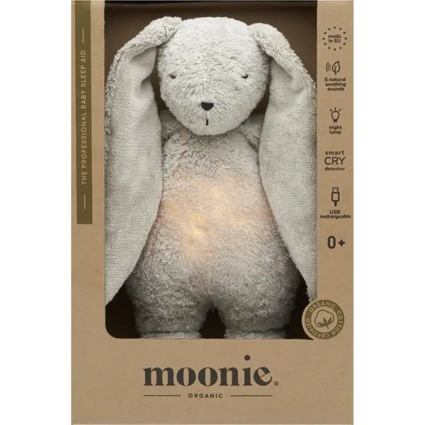 Moonie Moonie The Humming Friend 2.0 Organic Grey играчка за заспиване с мелодия 1 бр.