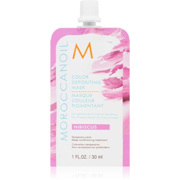 Moroccanoil Moroccanoil Color Depositing нежна подхранваща маска без перманентни цветови пигменти Hibiscus 30 мл.