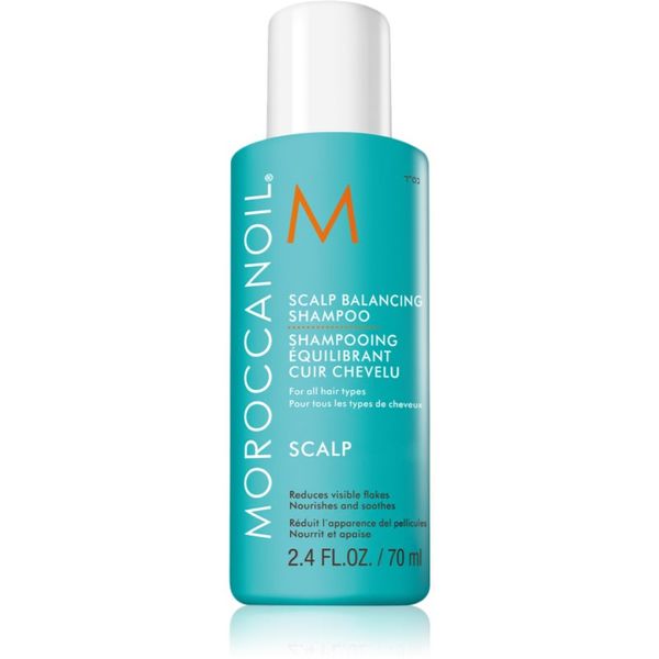 Moroccanoil Moroccanoil Scalp Balancing Shampoo успокояващ шампоан за мазна коса против пърхот 70 мл.