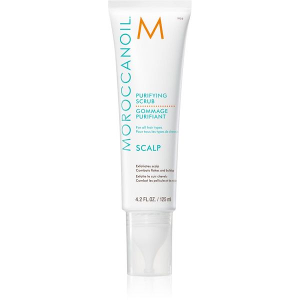 Moroccanoil Moroccanoil Scalp Purifying Scrub нежно почистващ пилинг с успокояващ ефект за кожата на скалпа 125 мл.