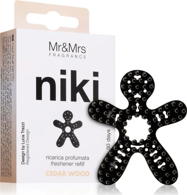 Mr & Mrs Fragrance Mr & Mrs Fragrance Niki Cedar Wood aроматизатор за автомобил пълнител 1 бр.