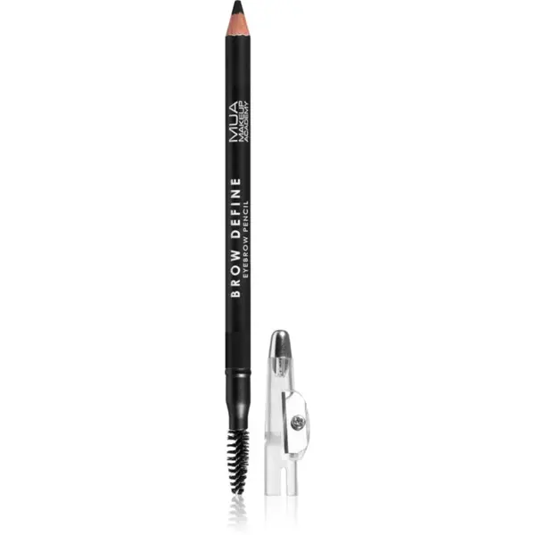 MUA Makeup Academy MUA Makeup Academy Brow Define дълготраен молив за вежди с четка цвят Black 1,2 гр.