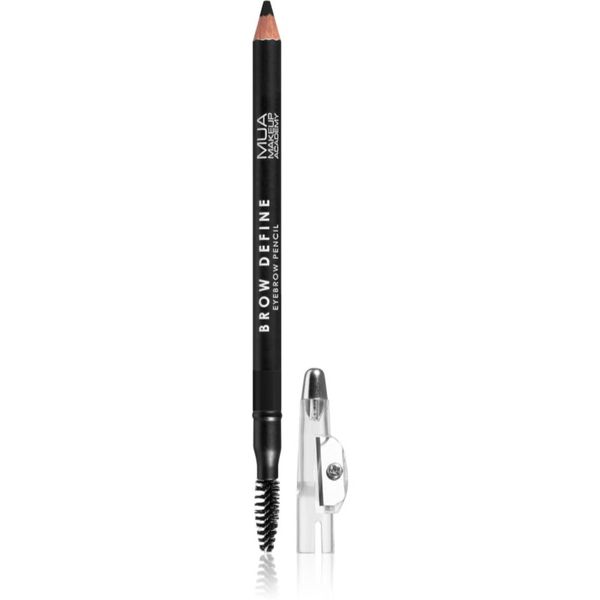 MUA Makeup Academy MUA Makeup Academy Brow Define дълготраен молив за вежди с четка цвят Black 1,2 гр.