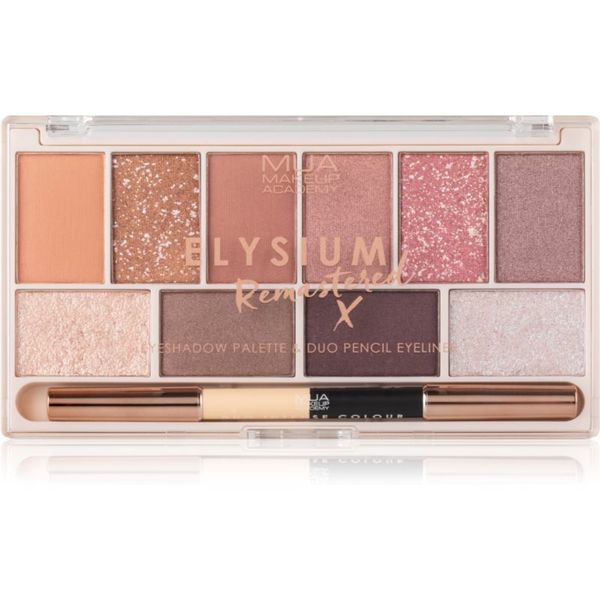 MUA Makeup Academy MUA Makeup Academy Elysium Remastered палитра сенки за очи с 10 цвята дуо 17 гр.