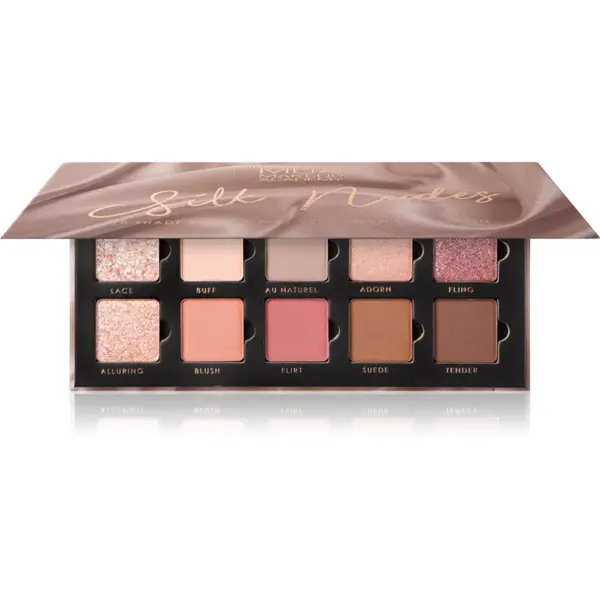 MUA Makeup Academy MUA Makeup Academy Eyeshadow Collection 10 Shade Palette палитра сенки за очи цвят Silk Nudes 11 гр.