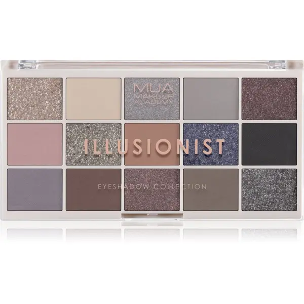 MUA Makeup Academy MUA Makeup Academy Eyeshadow Collection 15 Shade Palette палитра сенки за очи цвят Illusionist 12 гр.