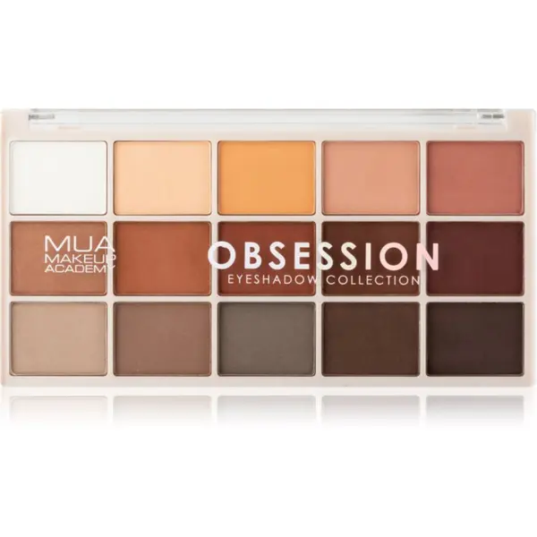 MUA Makeup Academy MUA Makeup Academy Eyeshadow Collection 15 Shade Palette палитра сенки за очи цвят Obsession 12 гр.