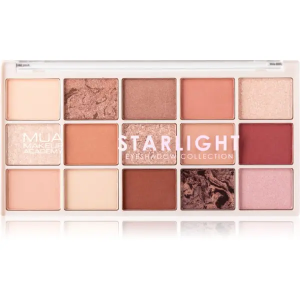 MUA Makeup Academy MUA Makeup Academy Eyeshadow Collection 15 Shade Palette палитра сенки за очи цвят Starlight 12 гр.