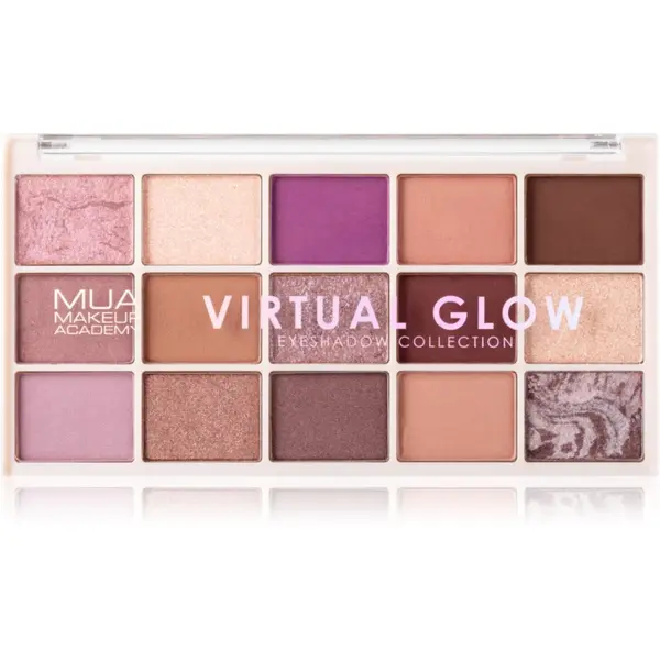 MUA Makeup Academy MUA Makeup Academy Eyeshadow Collection 15 Shade Palette палитра сенки за очи цвят Virtual Glow 12 гр.
