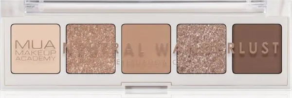 MUA Makeup Academy MUA Makeup Academy Eyeshadow Collection 5 Shade Palette палитра сенки за очи цвят Neutral Wanderlust 3.8 гр.