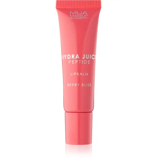 MUA Makeup Academy MUA Makeup Academy Hydra Juice Peptide Lip Balm хидратиращ балсам за устни за блясък аромати Berry Bliss (Strawberry) 10 мл.