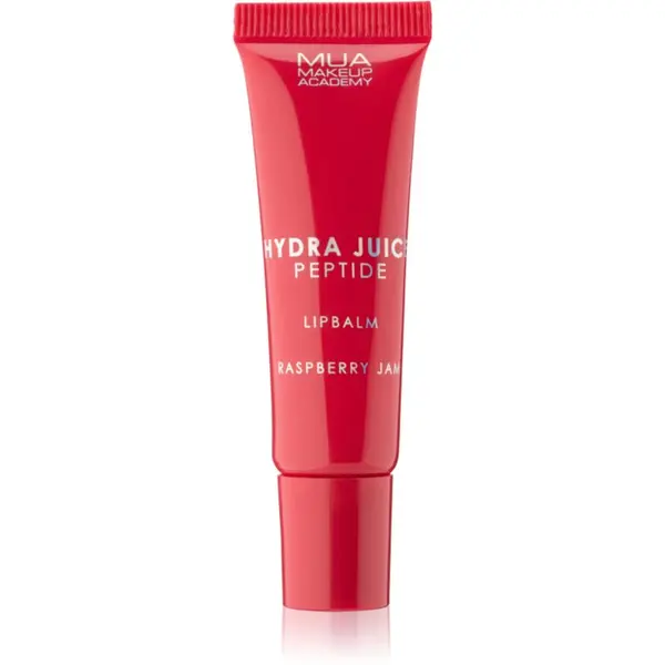 MUA Makeup Academy MUA Makeup Academy Hydra Juice Peptide Lip Balm хидратиращ балсам за устни за блясък аромати Raspberry Jam 10 мл.