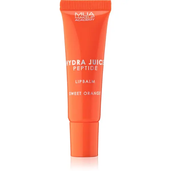 MUA Makeup Academy MUA Makeup Academy Hydra Juice Peptide Lip Balm хидратиращ балсам за устни за блясък аромати Sweet Orange 10 мл.