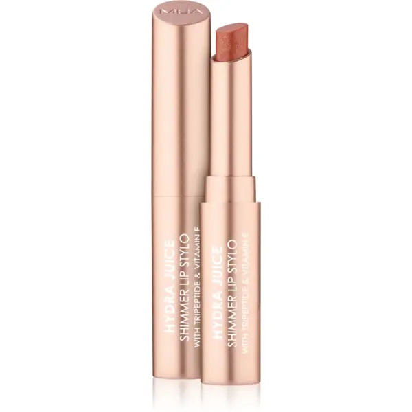 MUA Makeup Academy MUA Makeup Academy Hydra Juice Peptide Shimmer Lip Stylo блестящо червило с подхранващ ефект цвят Caramel Glaze 1.5 гр.