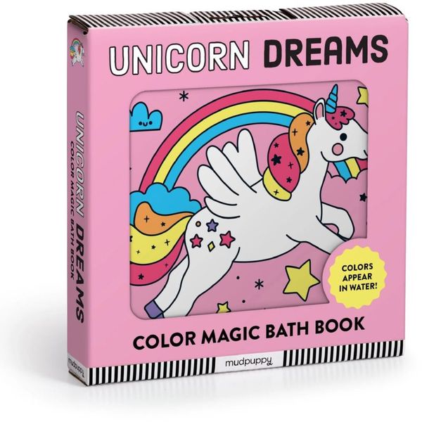 Mudpuppy Mudpuppy Color Magic Bath Book Unicorn Dreams книжка за вода 0+ y 1 бр.