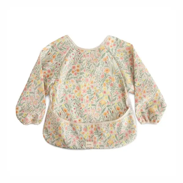 Mushie Mushie Long Sleeve Bib лигавник Pastel Blooms 6-24m 1 бр.
