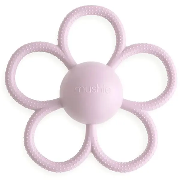 Mushie Mushie Rattle Teether Toy гризалка с дрънкалка Soft Lilac 1 бр.