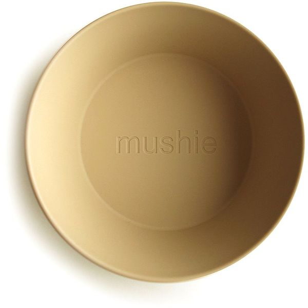 Mushie Mushie Round Dinnerware Bowl купичка Mustard 2 бр.