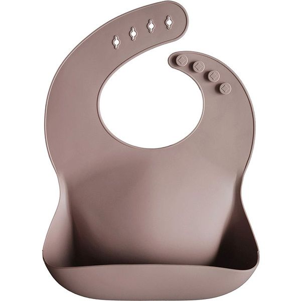 Mushie Mushie Silicone Baby Bib лигавник Warm Taupe 1 бр.