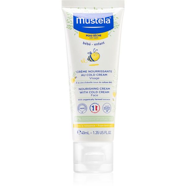 Mustela Mustela Bébé Dry Skin подхранващ крем за суха кожа за деца от раждането им 40 мл.