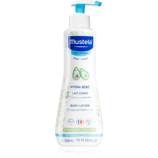 Mustela Mustela Bébé Hydra Bébé хидратиращо мляко за тяло за детска кожа 300 мл.