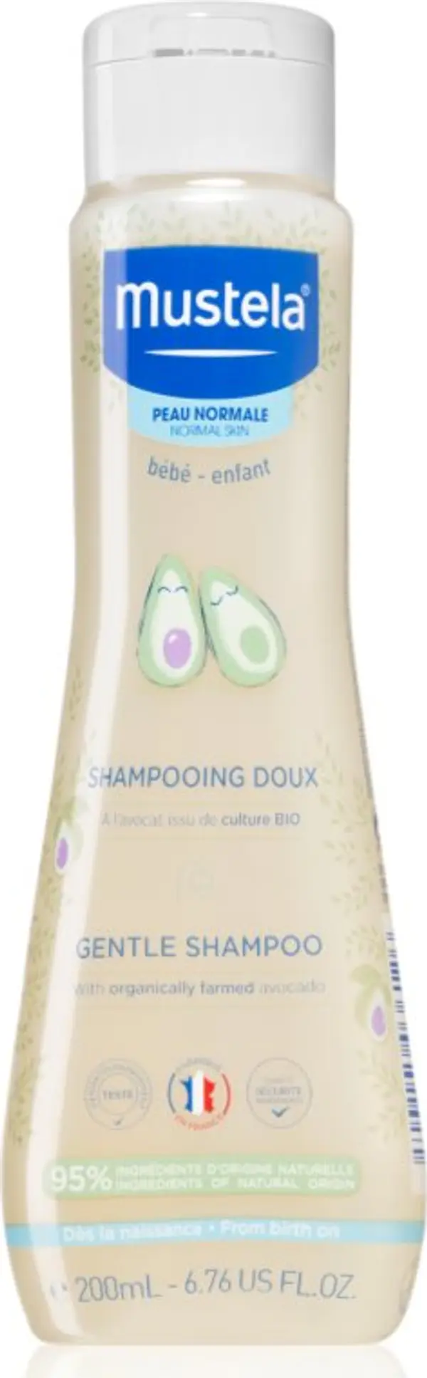 Mustela Mustela Bébé нежен шампоан за деца от раждането им 200 мл.