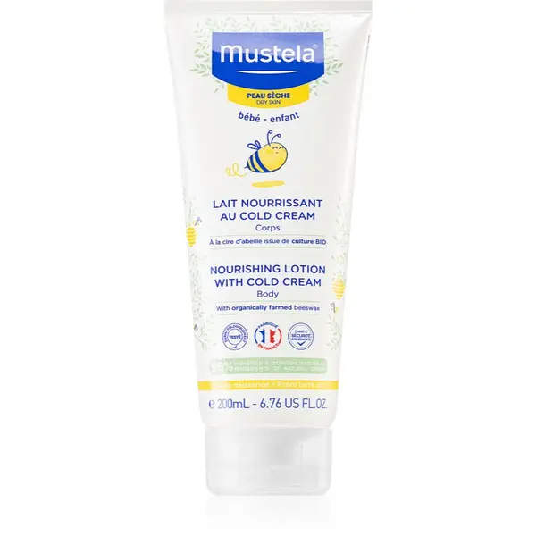 Mustela Mustela Bébé Nourishing Lotion Wih Cold Cream хидратиращо мляко за тяло съдържа cold cream 200 мл.