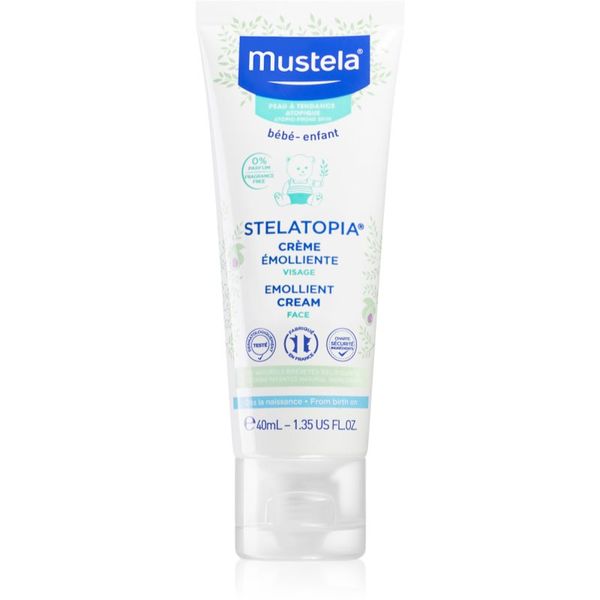 Mustela Mustela Bébé Stelatopia овлажняващ крем за лице за деца от раждането им 40 мл.