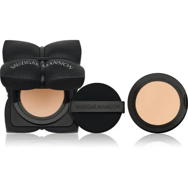 MUZIGAE MANSION MUZIGAE MANSION Sleek Matt Cushion дълготраен грим в гъбичка SPF 50+ + резервен пълнител цвят N23 2x15 гр.