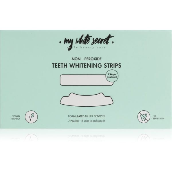 My White Secret My White Secret Non - Peroxide Teeth Whitenings Strips избелващи ленти за зъби 7 бр.