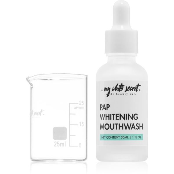 My White Secret My White Secret PAP Whitening Mouthwash концентрирана вода за уста с избелващ ефект 30 мл.
