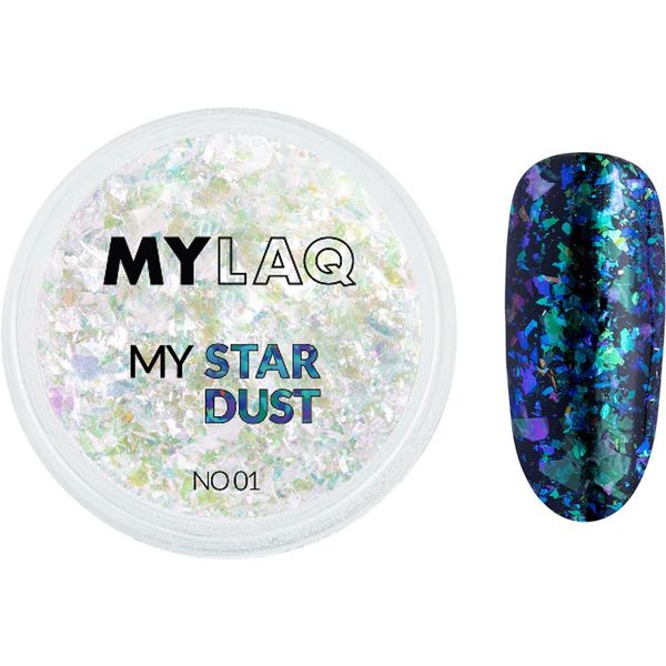 MYLAQ MYLAQ My Star Dust блестящи частици за нокти цвят 01 0,2 гр.