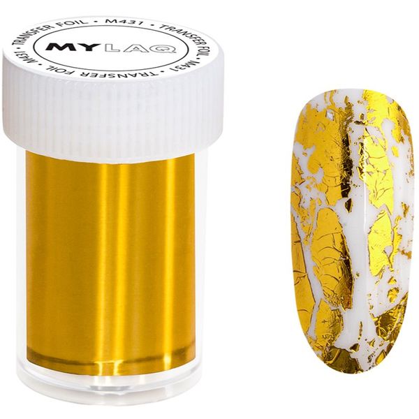 MYLAQ MYLAQ Transfer Foil Фолио за ноктопластика за нокти цвят Gold 4x100 см