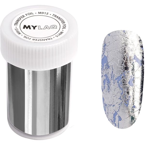 MYLAQ MYLAQ Transfer Foil Фолио за ноктопластика за нокти цвят Silver 4x100 см