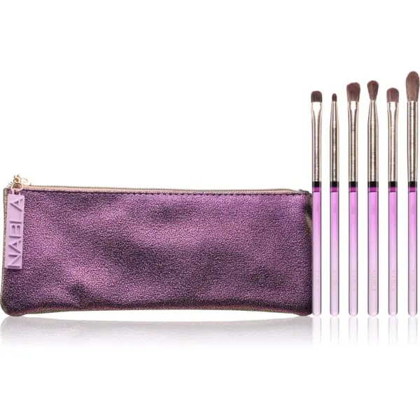 NABLA Cosmetics NABLA Cosmetics Amethyst комплект четки за гримиране на очите с калъфка