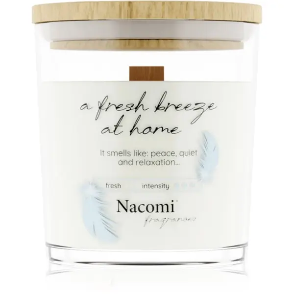 Nacomi Nacomi Soy Candle Home Fragrances ароматна свещ с дървен фитил 140 гр.