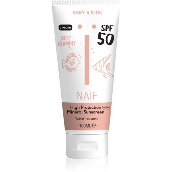 Naif Naif Baby & Kids Sun Cream SPF 50 слънцезащитни продукти за бебета и деца SPF 50 100 мл.
