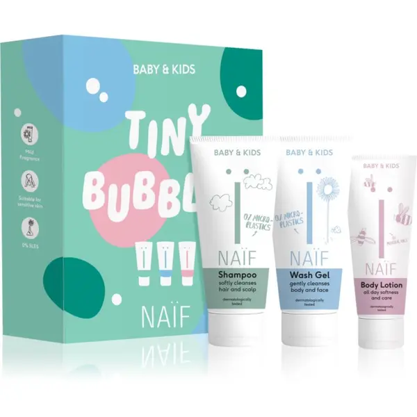Naif Naif Baby & Kids Tiny Bubbles подаръчен комплект за деца от раждането им