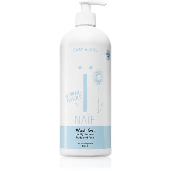 Naif Naif Baby & Kids Wash Gel почистващ и миещ гел за деца и бебета за тяло и лице 700 мл.