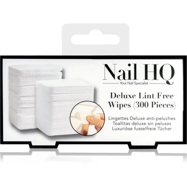 Nail HQ Nail HQ Deluxe Lint Free Wipes почистващи тампони за нокти 300 бр.