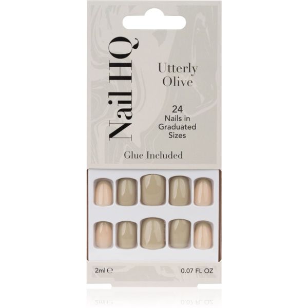 Nail HQ Nail HQ Square Изкуствени нокти Utterly Olive 24 бр.