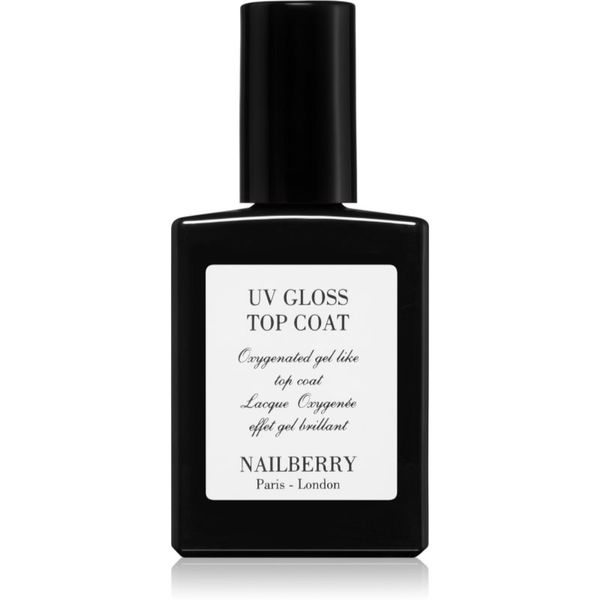 NAILBERRY NAILBERRY UV Gloss Top Coat лак за нокти с гел ефект без използване на UV/LED лампа 14 мл.