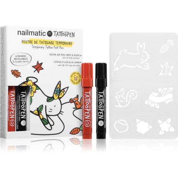 Nailmatic Nailmatic Temporary Tattoo Felt Pen комплект за деца 3 y+ The Rabbit 10 бр.