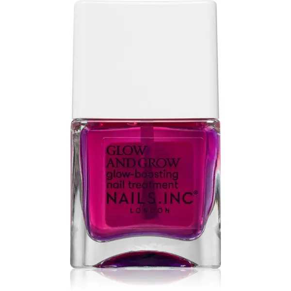 Nails Inc. Nails Inc. Glow and Grow Nail Growth Treatment подсилващ лак за нокти 14 мл.