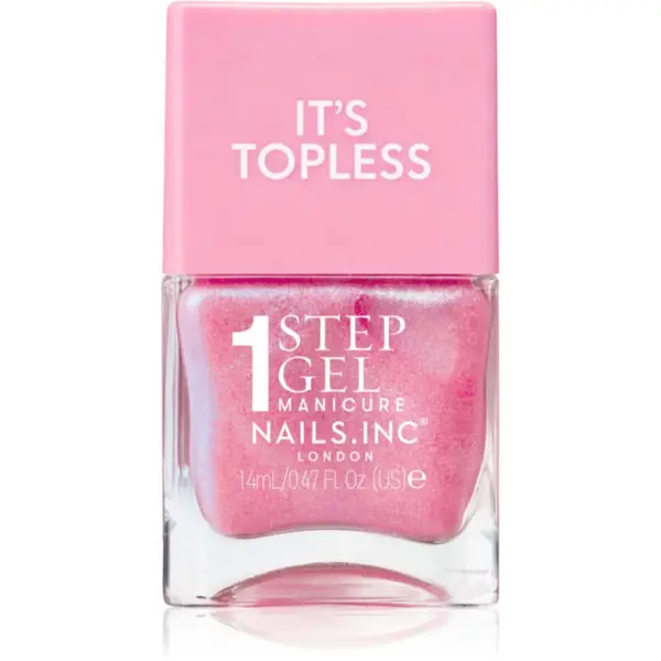 Nails Inc. Nails Inc. It’s Topless гел лак за нокти за дълготраен ефект цвят Danielle Magenta Shimmer 14 мл.