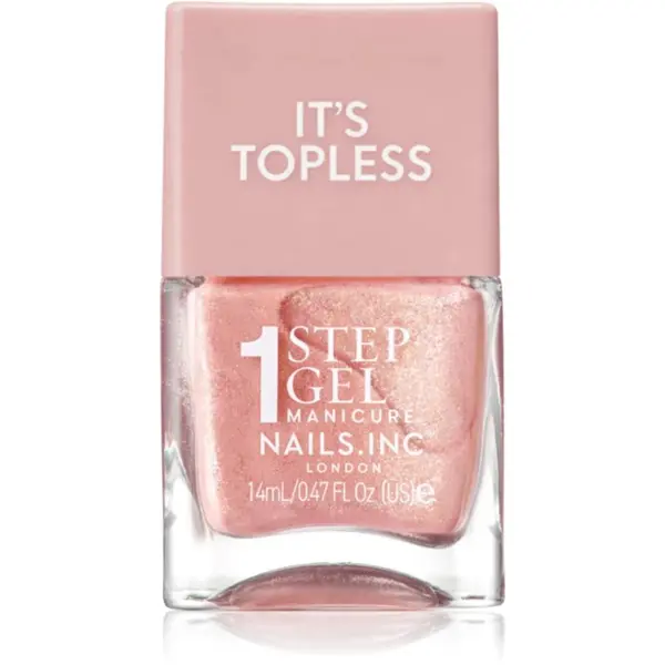 Nails Inc. Nails Inc. It’s Topless гел лак за нокти за дълготраен ефект цвят Remi Nude Shimmer 14 мл.