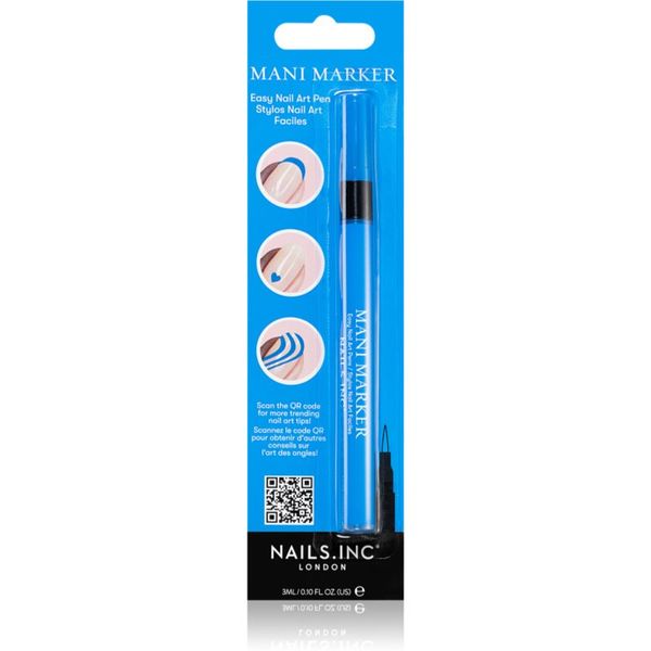 Nails Inc. Nails Inc. Mani Marker декоративен лак за нокти нанасяща писалка цвят Blue 3 мл.