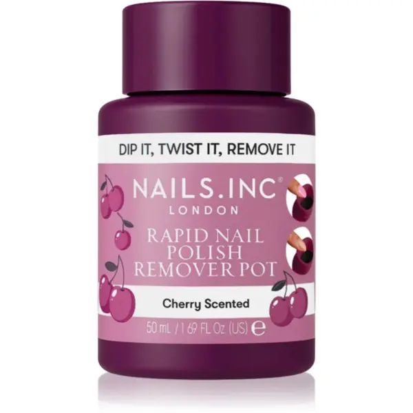 Nails Inc. Nails Inc. Rapid Nail Polish Remover Pot Cherry Scented лакочистител 50 мл.