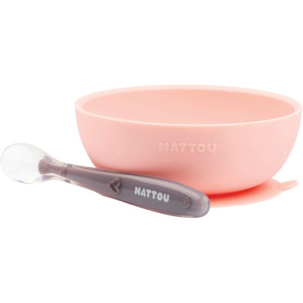 NATTOU NATTOU Tableware Set of 2 Pieces сет за хранене за деца Pink 2 бр.